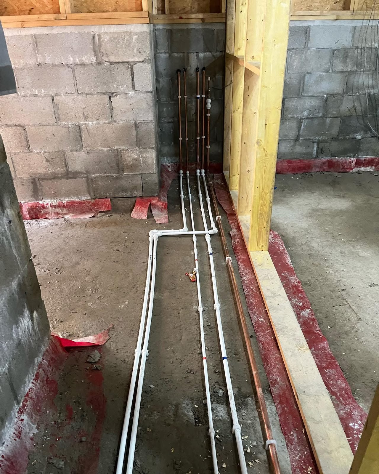 Completed first fix plumbing on a commercial refurbishment in Cornwall