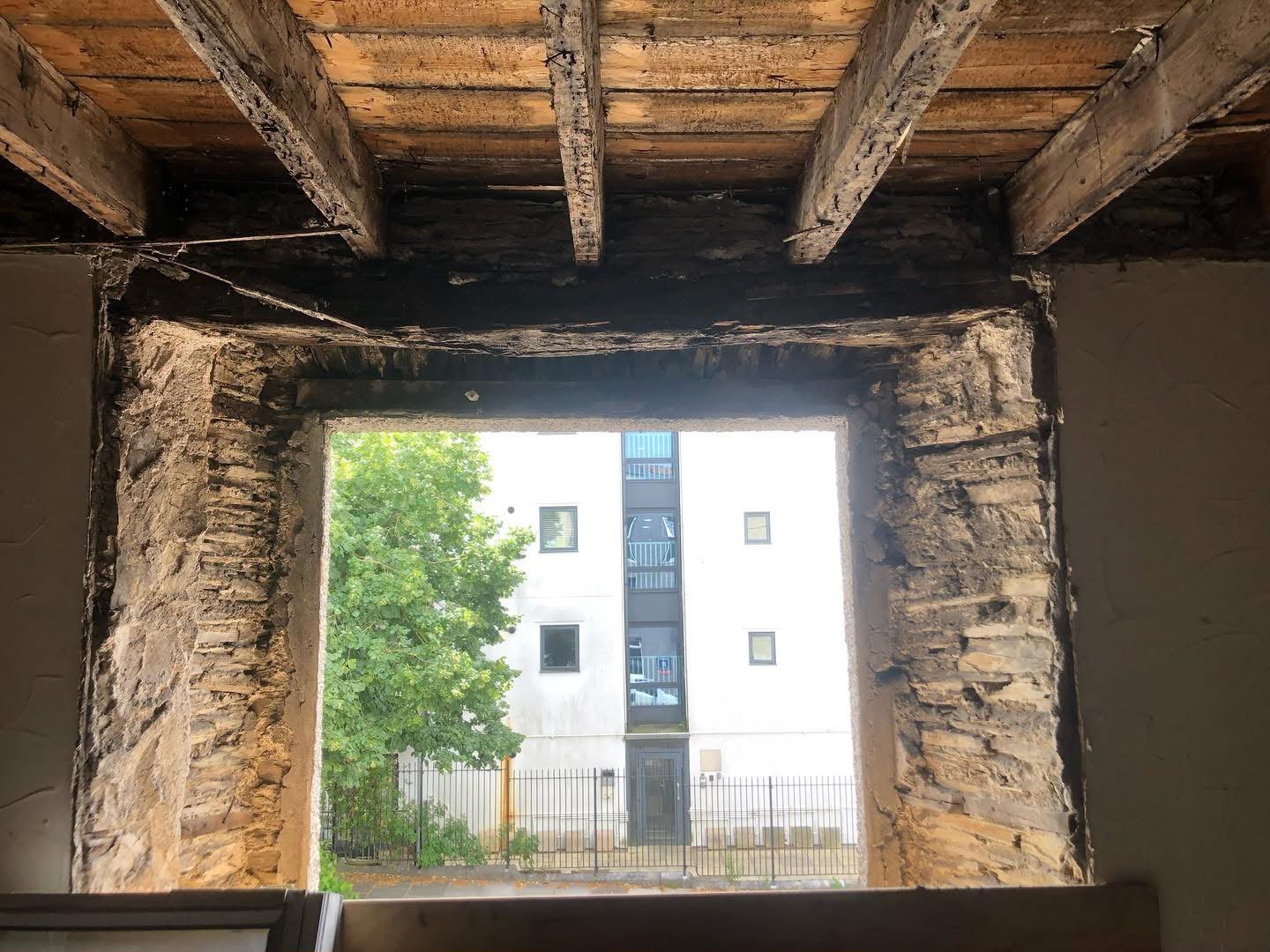 Completed lintel replacement on a house to HMO conversion in Cornwall